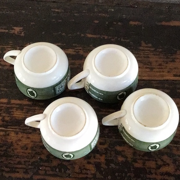1950s Vintage Colonial Homestead Tea Cups, Green - Picture 3 of 5